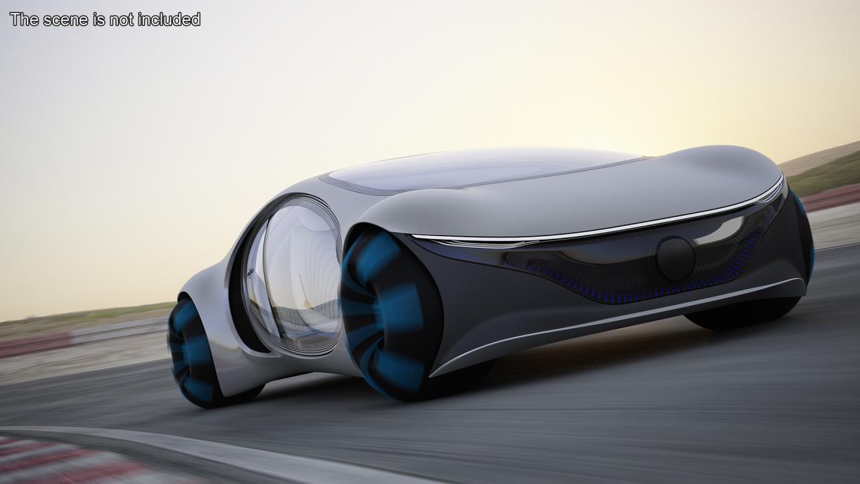 3D Futuristic Electric Car model