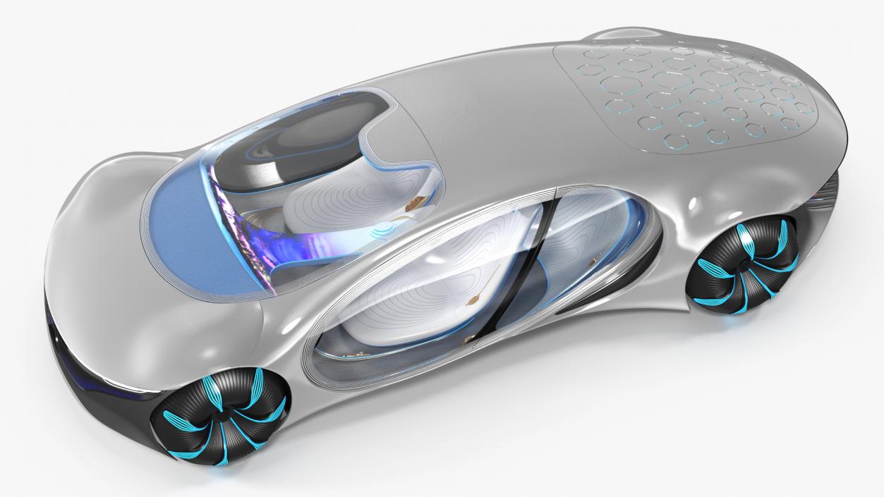 3D Futuristic Electric Car model