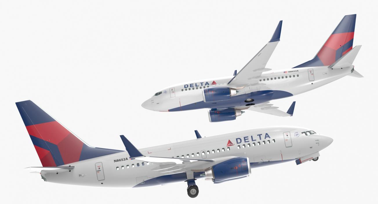 3D Boeing 737 Rigged Collection model