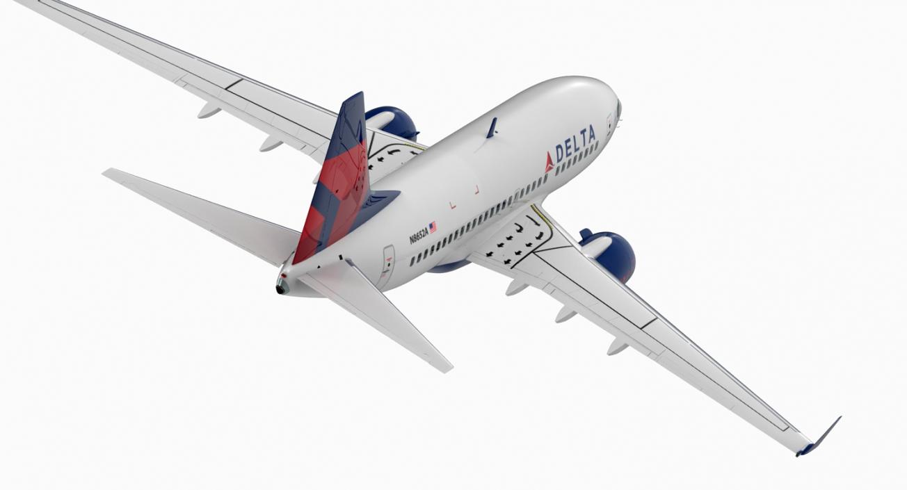 3D Boeing 737 Rigged Collection model