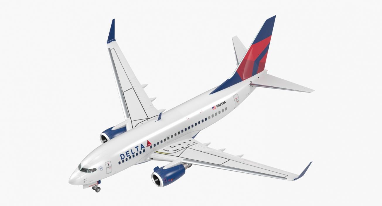 3D Boeing 737 Rigged Collection model