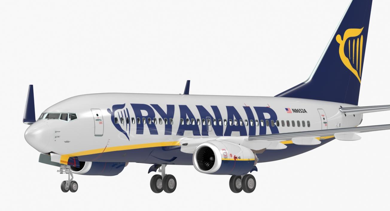 3D Boeing 737 Rigged Collection model