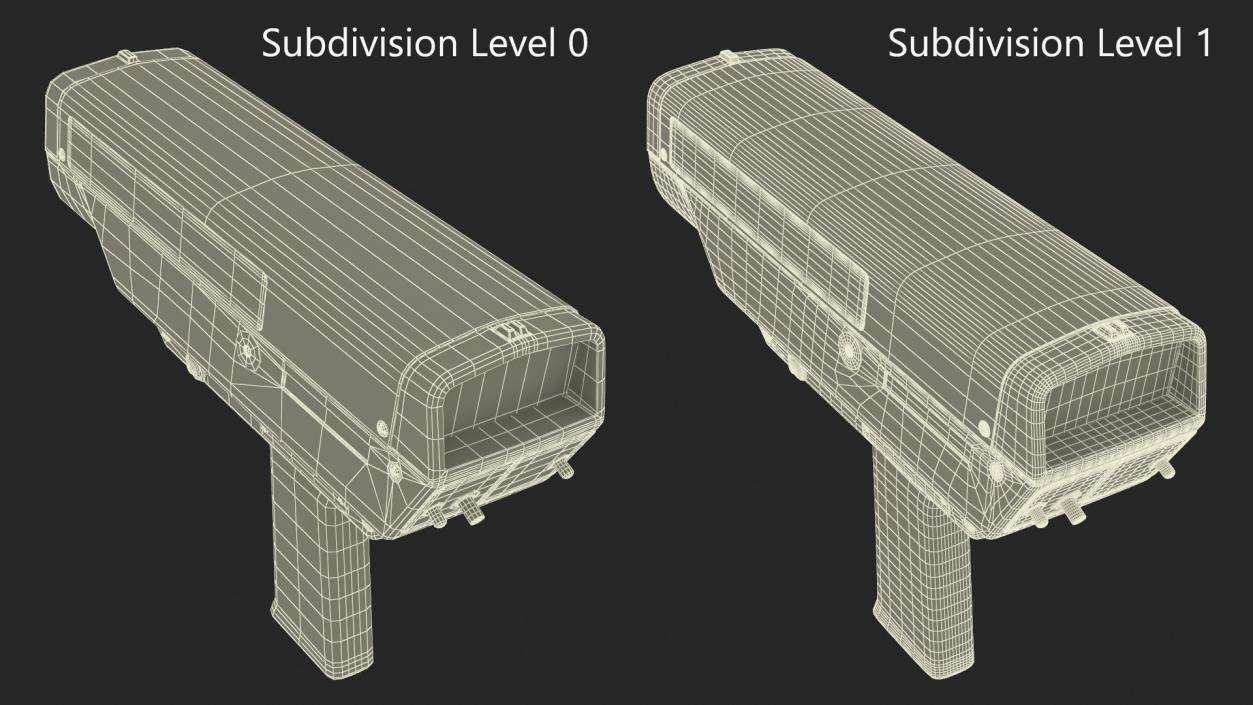 3D model Radar Speed Gun Gray