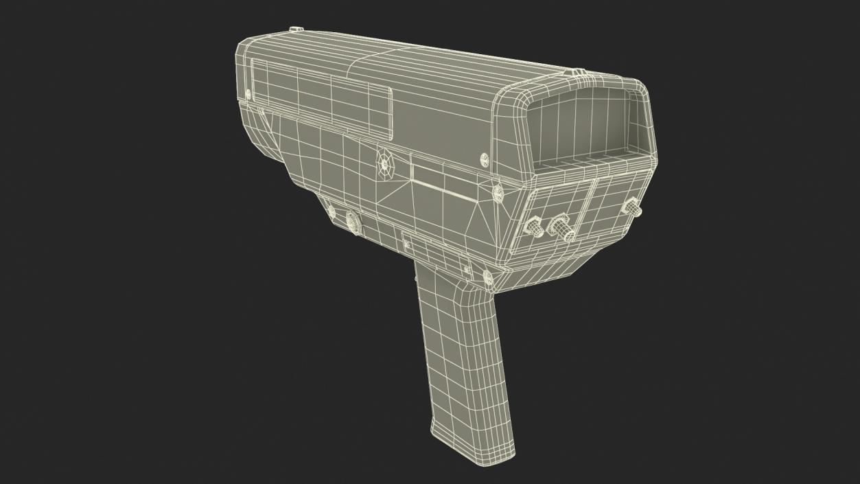 3D model Radar Speed Gun Gray