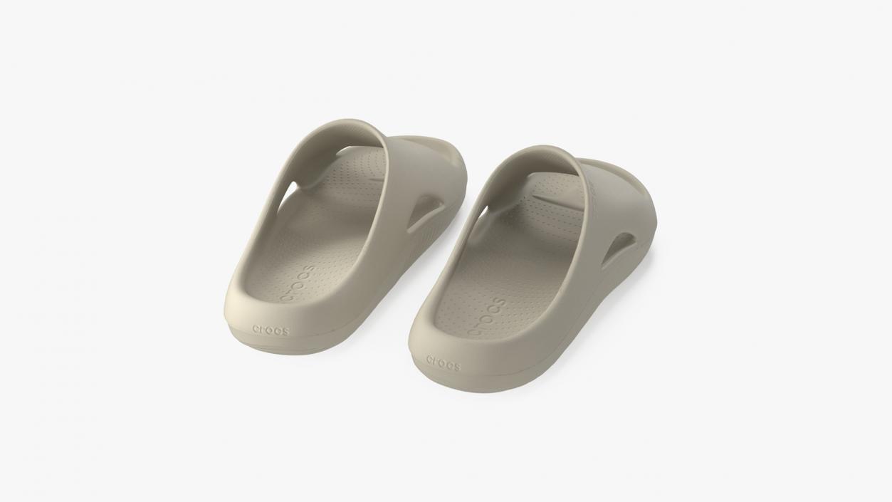 3D Crocs Mellow Slide Beige 2