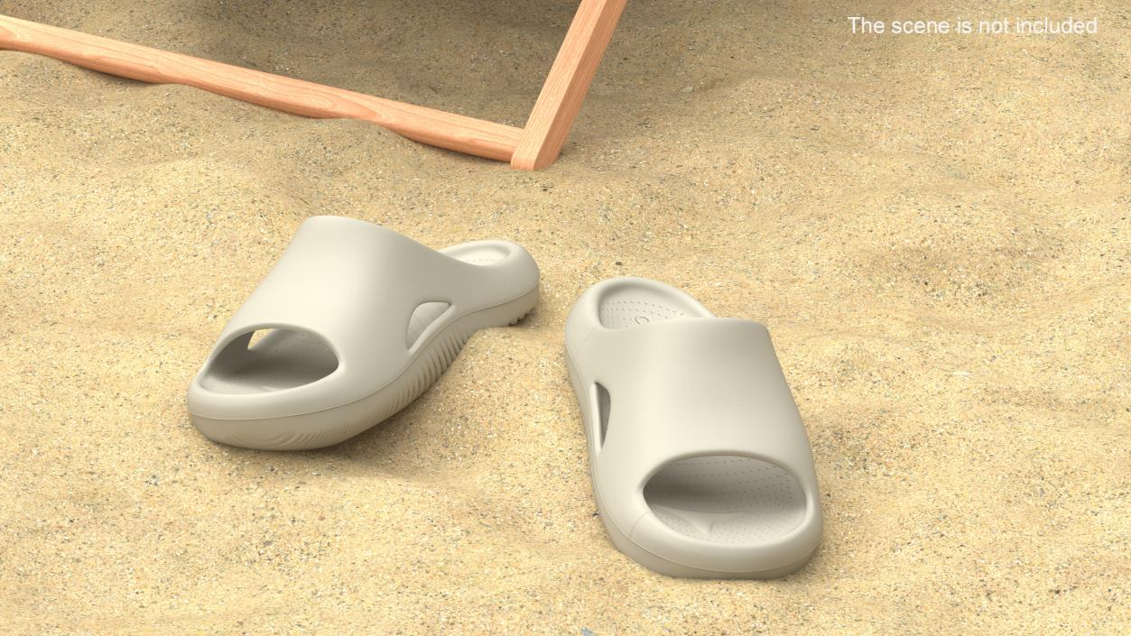 3D Crocs Mellow Slide Beige 2