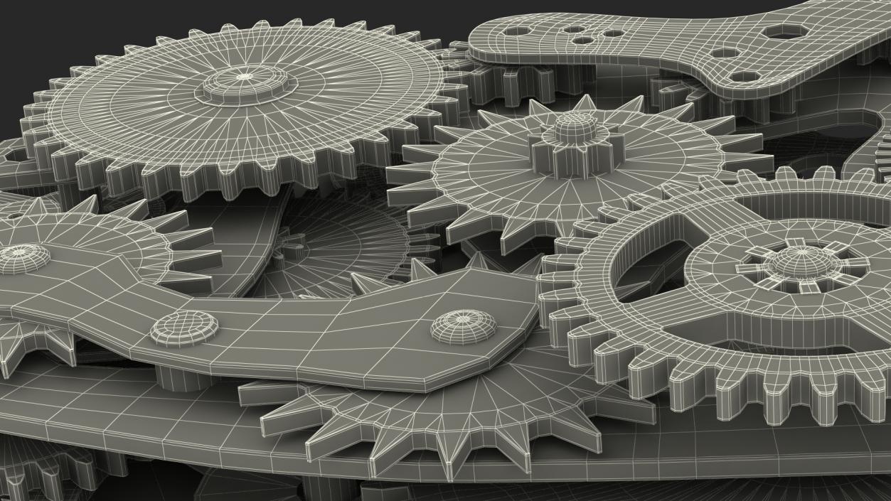 3D model Cog Gears Mechanism Mixed