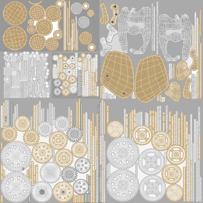 3D model Cog Gears Mechanism Mixed