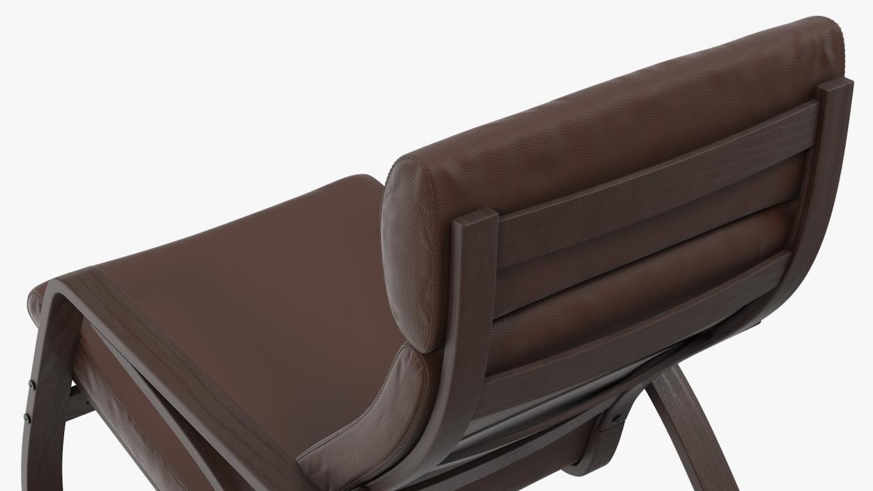 Genuine Leather Rocking Chair 3D model