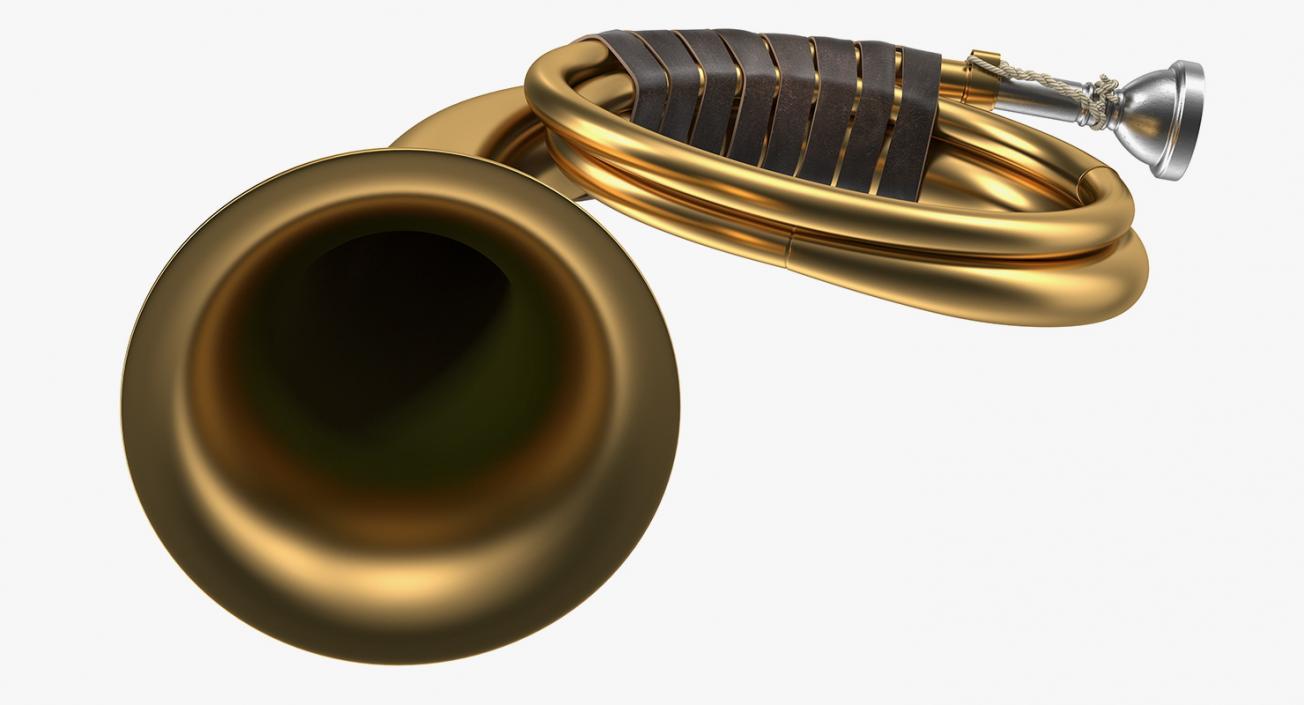 Golden Hunting Horn 3D model