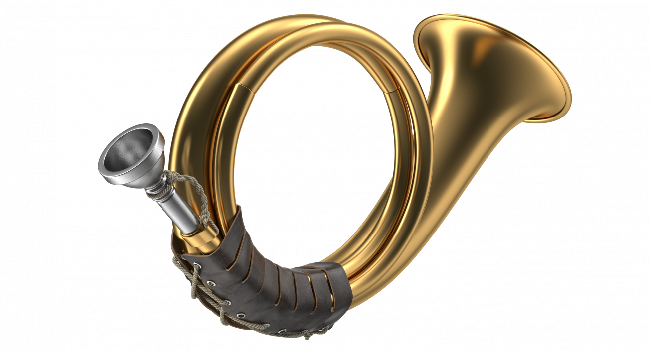 Golden Hunting Horn 3D model