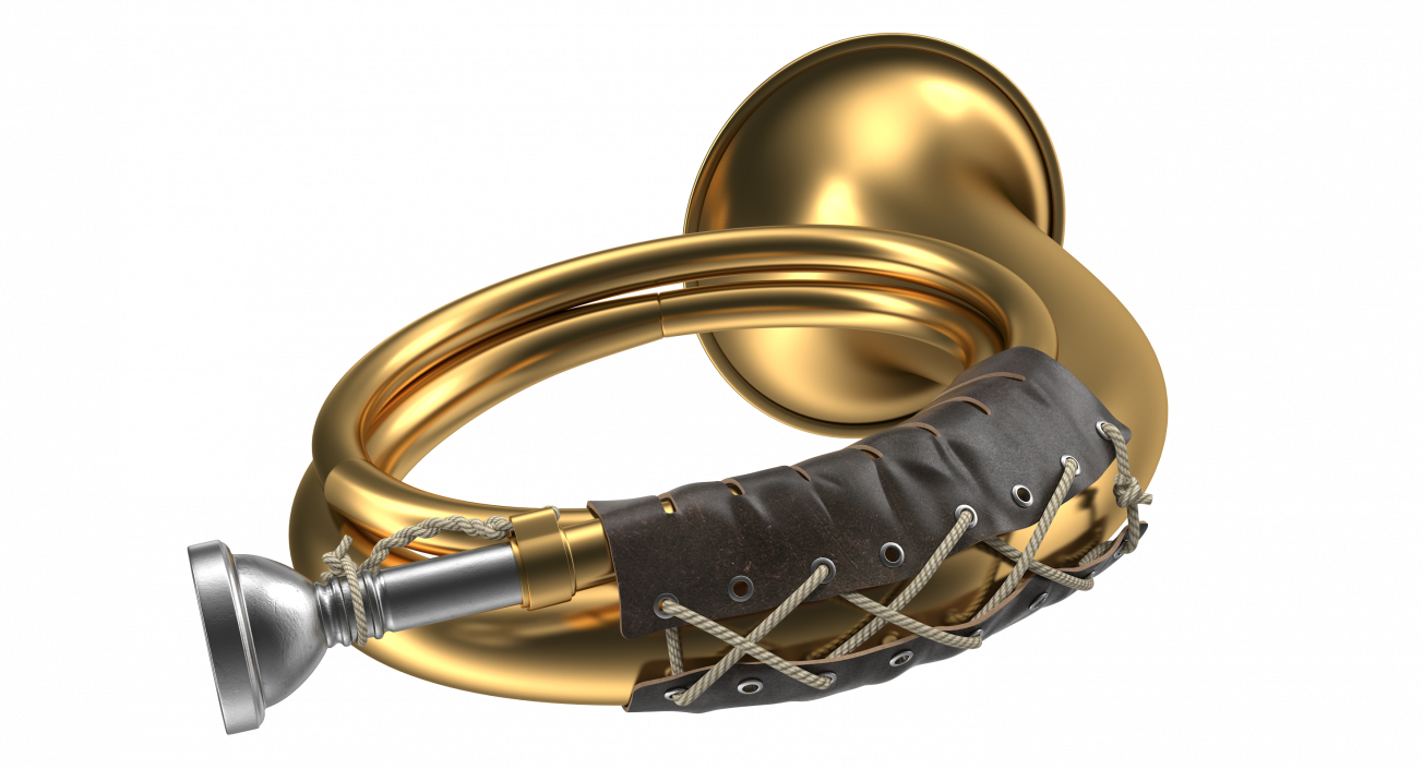 Golden Hunting Horn 3D model