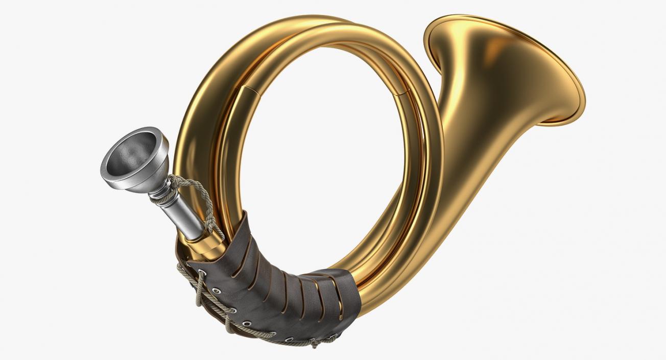 Golden Hunting Horn 3D model