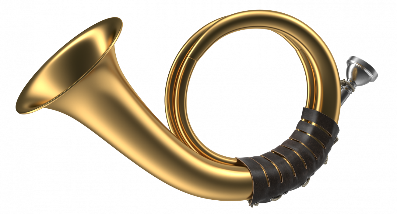 Golden Hunting Horn 3D model