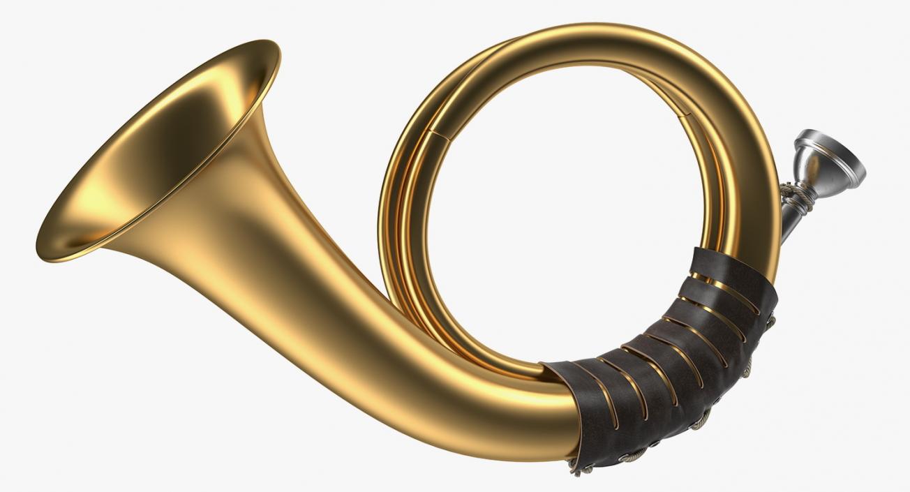 Golden Hunting Horn 3D model