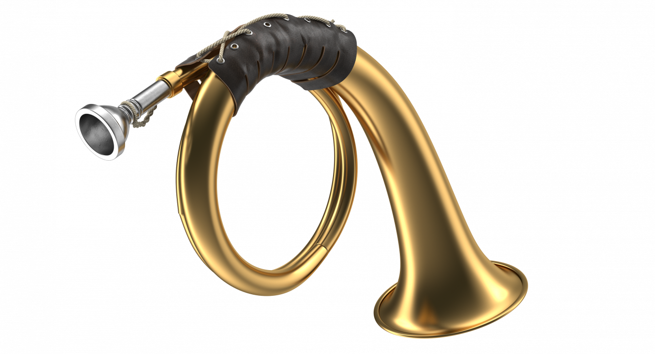 Golden Hunting Horn 3D model