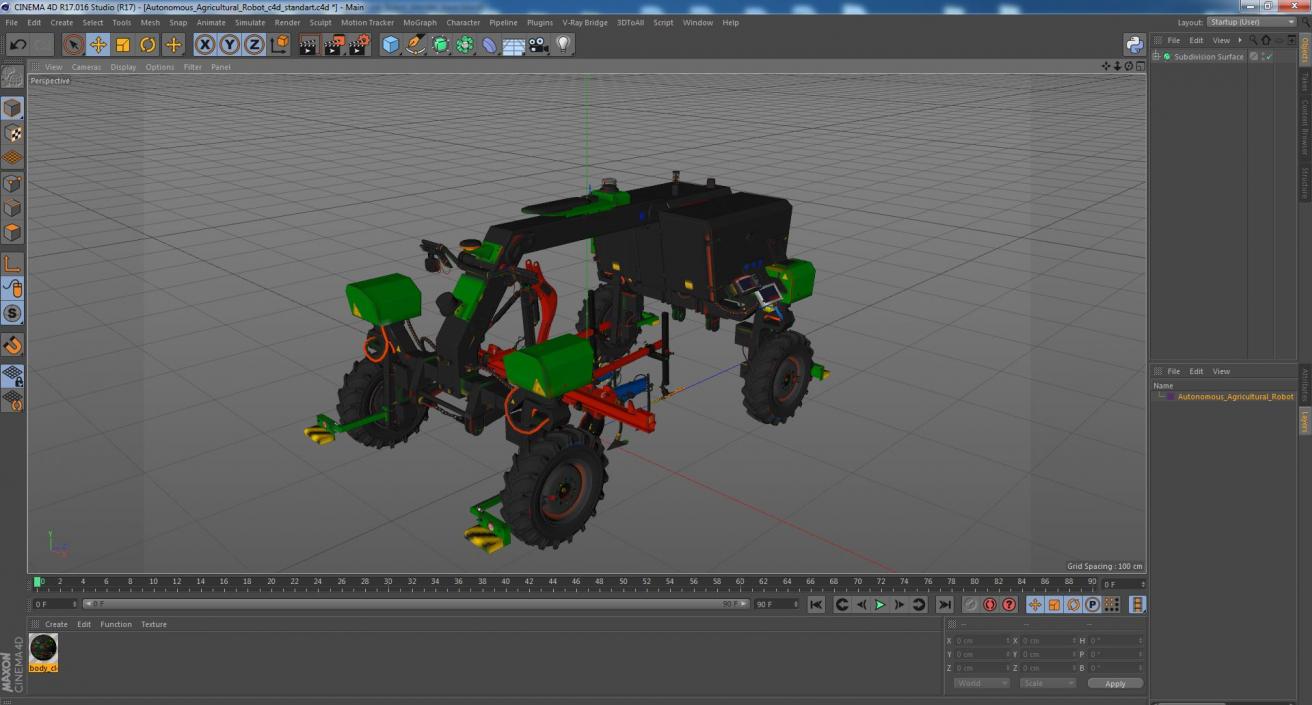 Autonomous Agricultural Robot 3D model