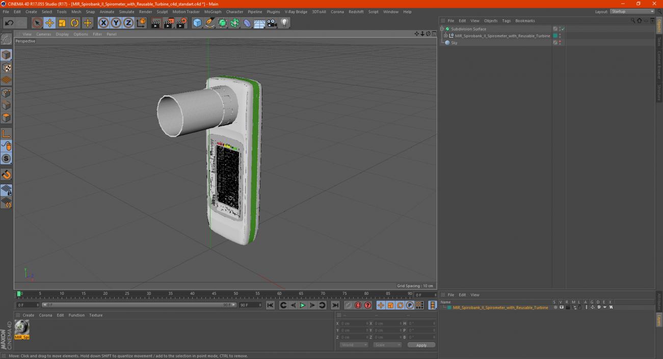 MIR Spirobank II Spirometer with Reusable Turbine 3D model