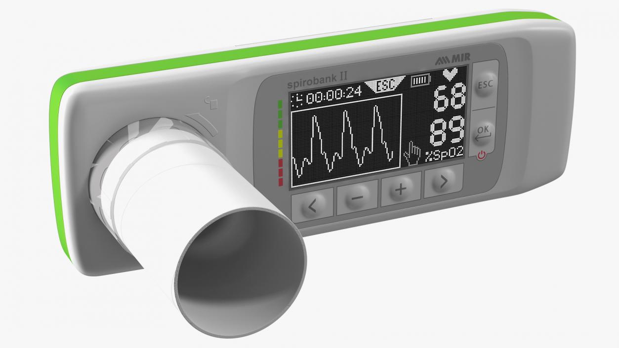 MIR Spirobank II Spirometer with Reusable Turbine 3D model