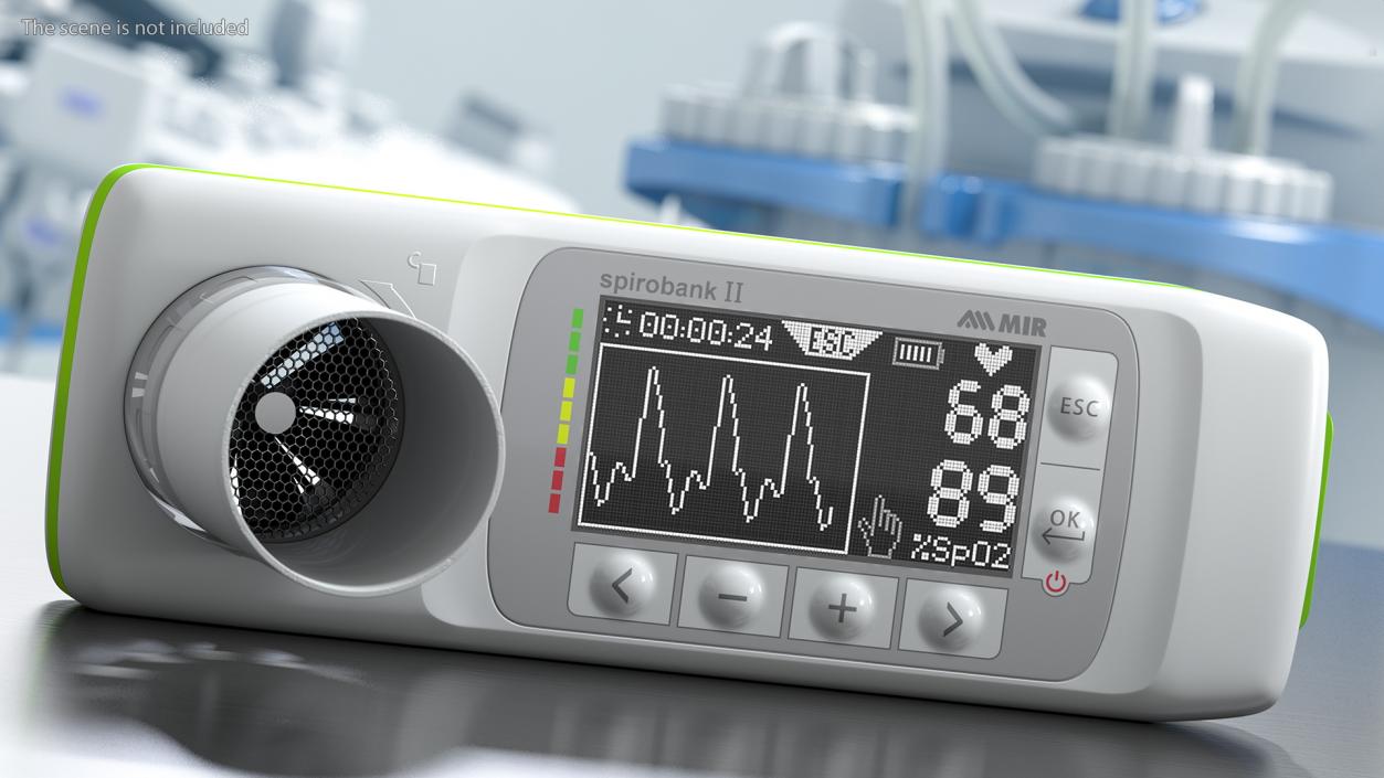 MIR Spirobank II Spirometer with Reusable Turbine 3D model