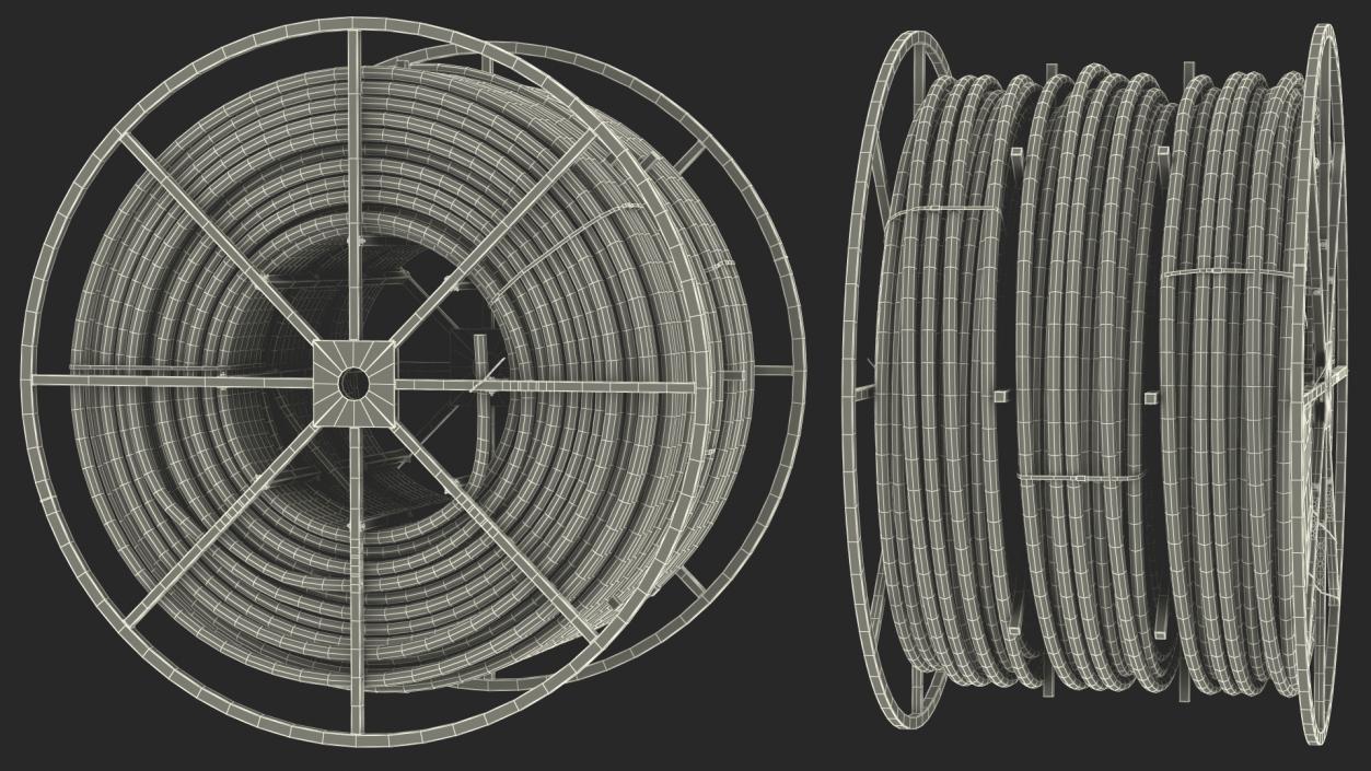 HDPE Conduit Reel 3D