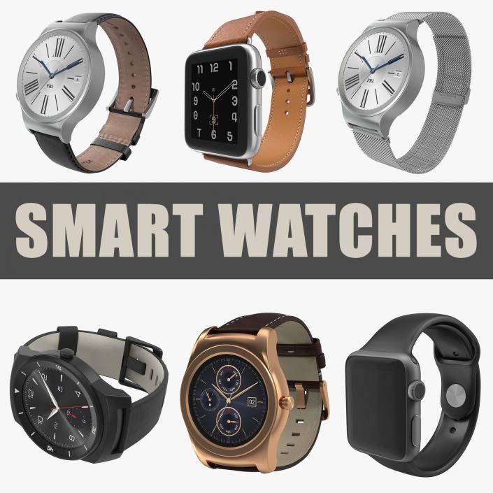 Smart Watches Collection 3D model