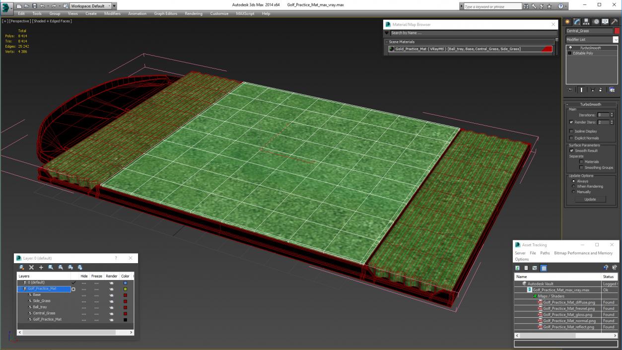 Golf Practice Mat 3D