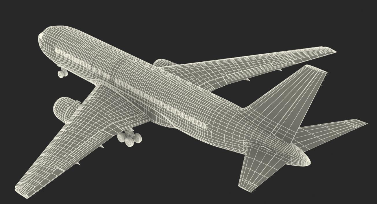 Boeing 767-200 Generic Rigged 3D model