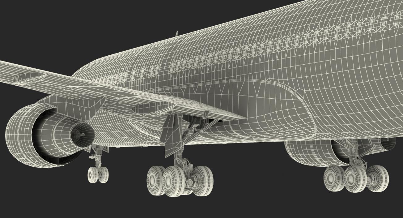 Boeing 767-200 Generic Rigged 3D model