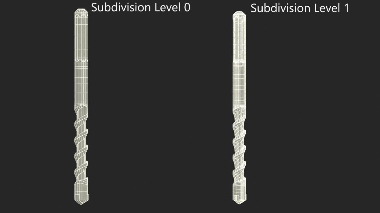 3D Drill Bit 2 Cutter model