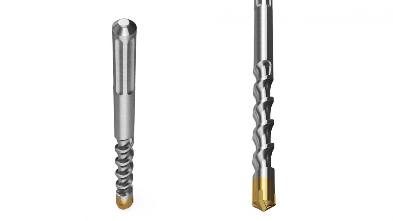 3D Drill Bit 2 Cutter model