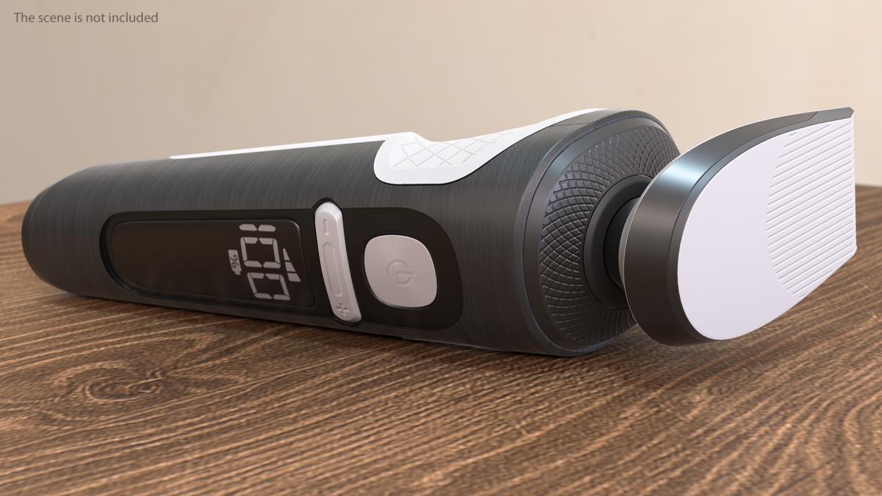 Electric Shaver with Trimmer Attachment 3D model