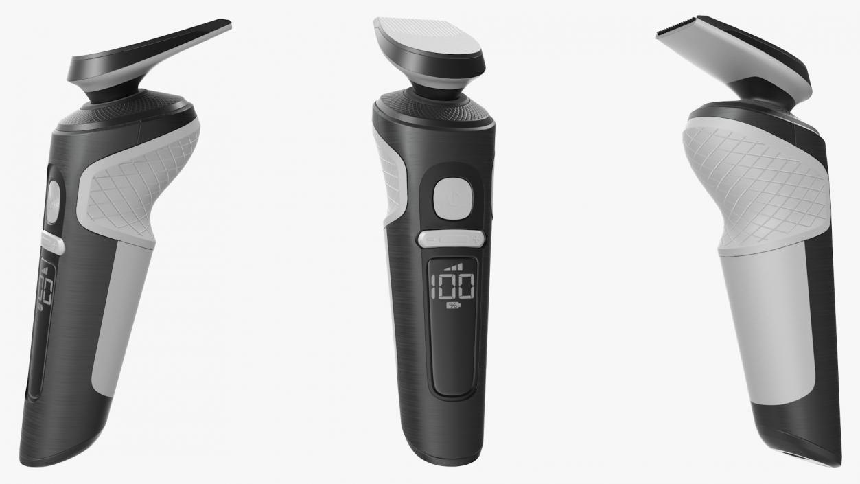 Electric Shaver with Trimmer Attachment 3D model