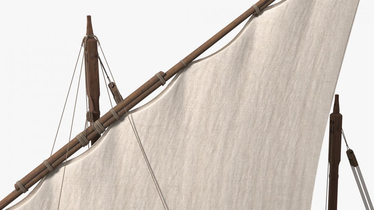 Traditional Wooden Qatar Boat 3D model