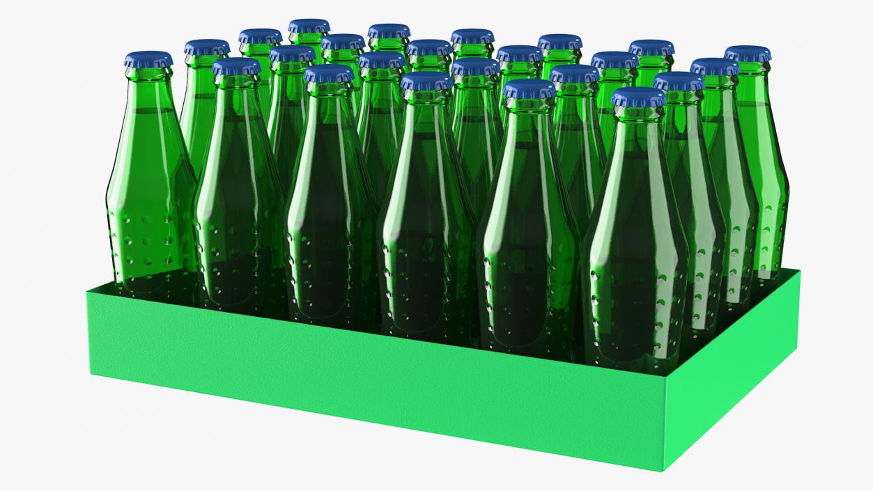 3D model 24 Green Soda Bottle Case