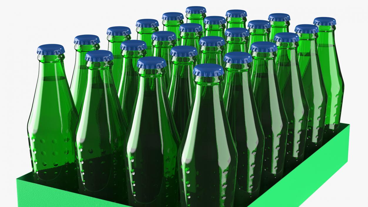 3D model 24 Green Soda Bottle Case