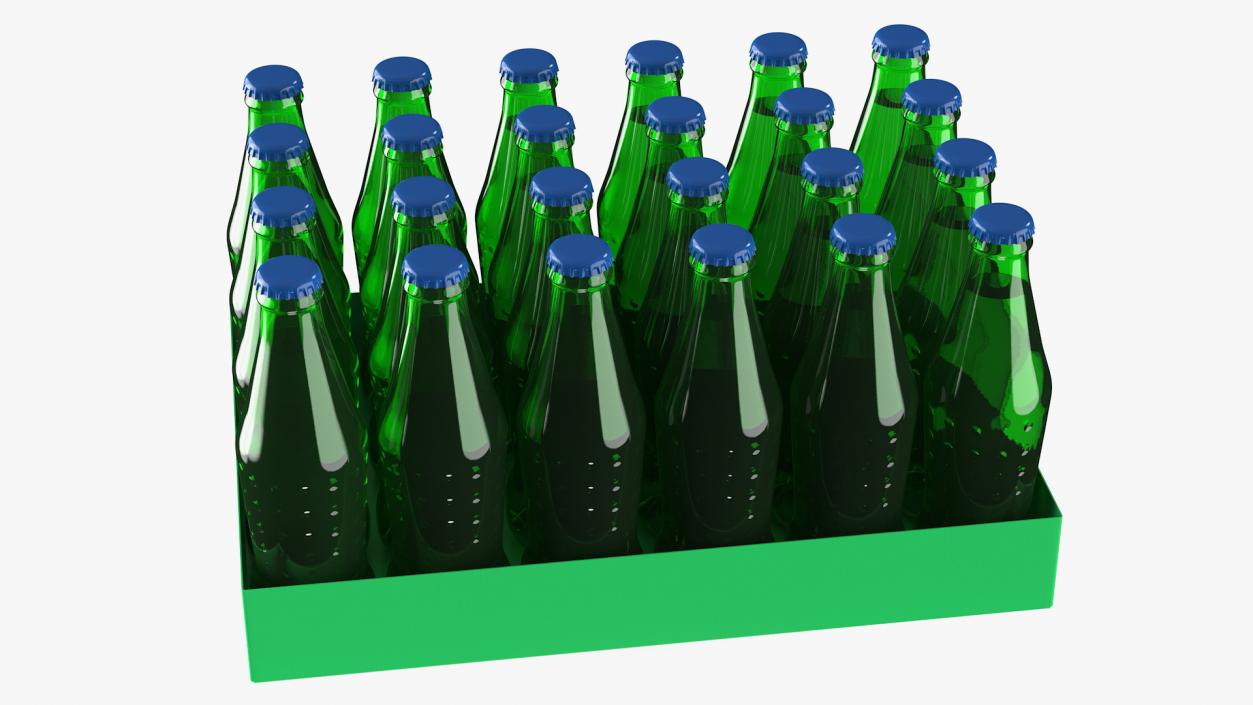 3D model 24 Green Soda Bottle Case