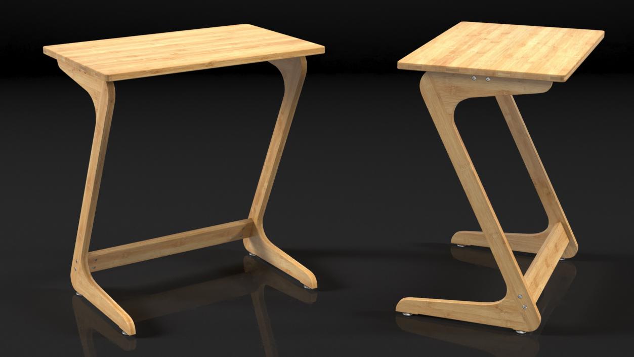 Wooden Laptop Table 3D model