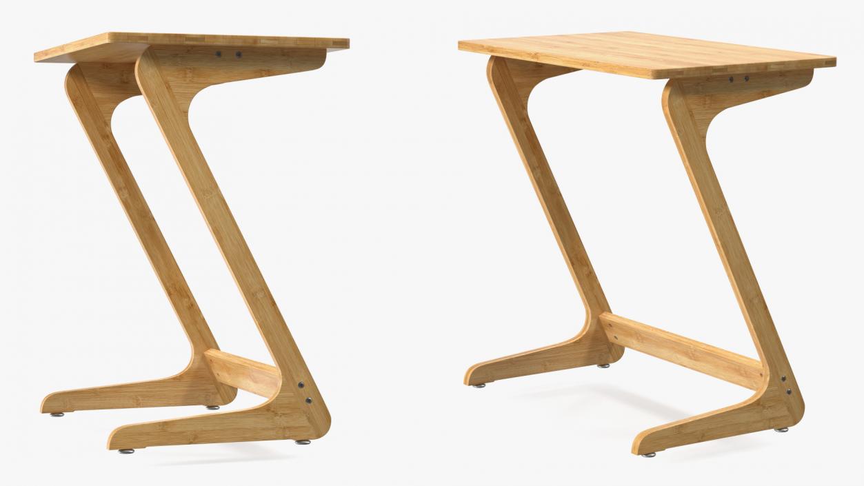 Wooden Laptop Table 3D model