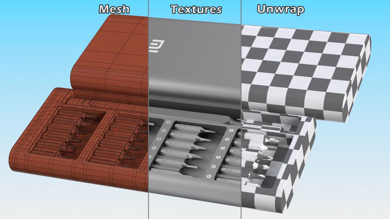 3D Mi Precision Screwdriver Set Open model