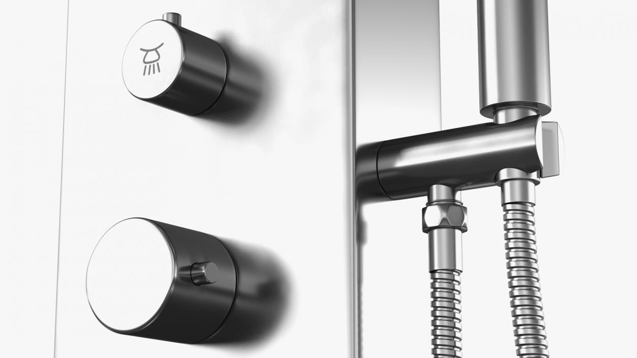 3D Thermostatic Shower Column With Jets