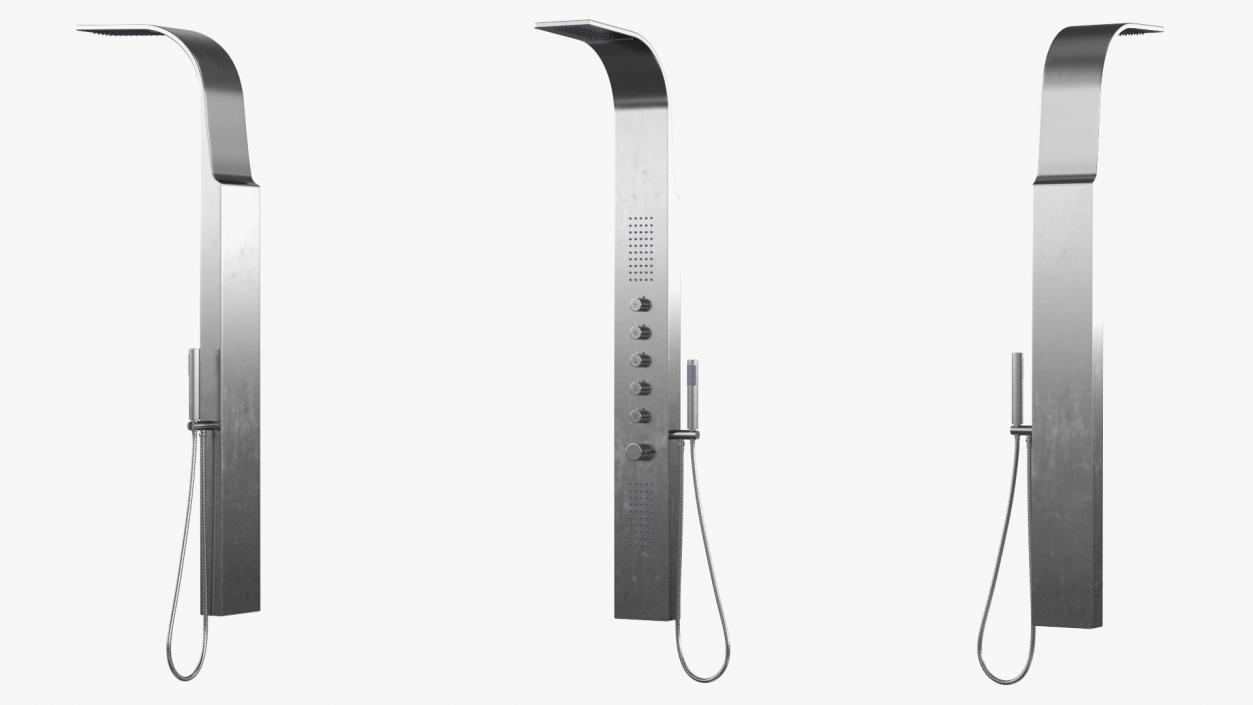 3D Thermostatic Shower Column With Jets