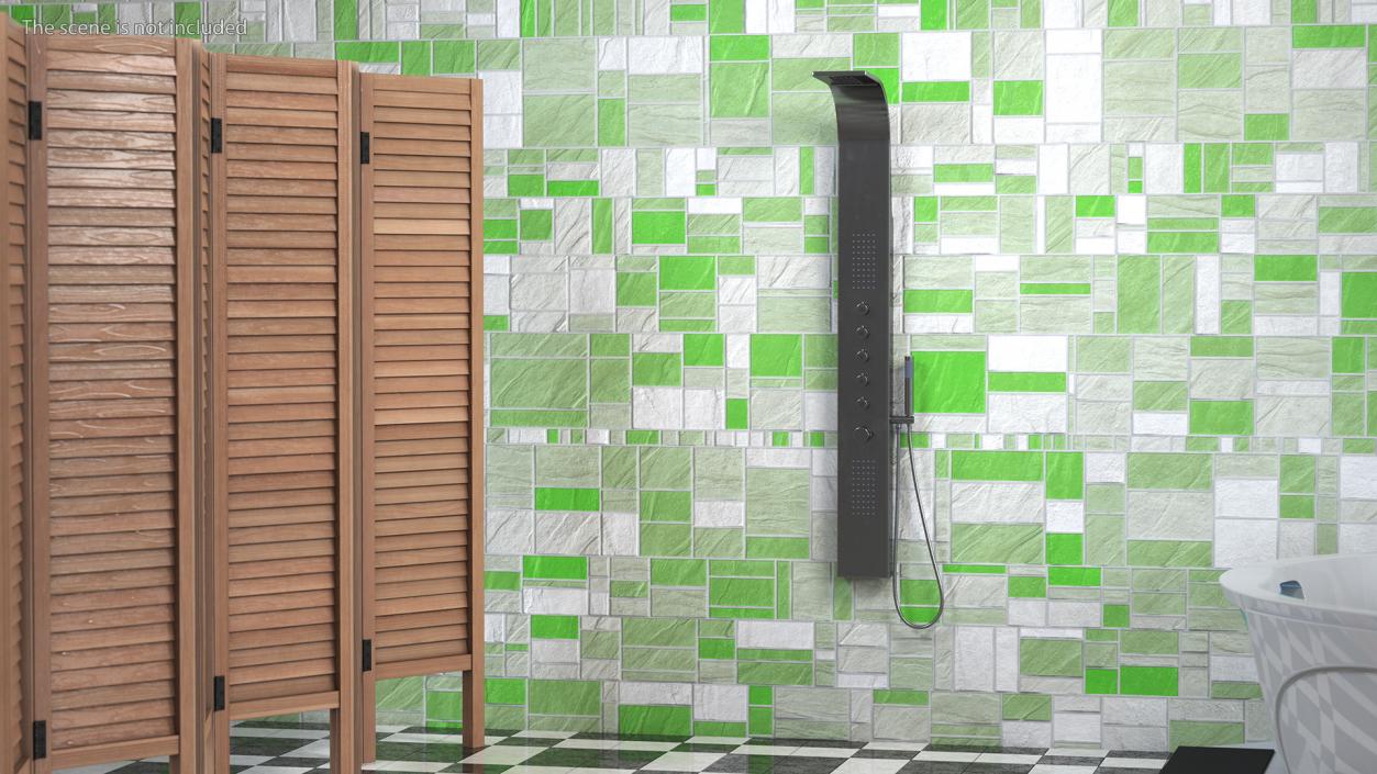 3D Thermostatic Shower Column With Jets