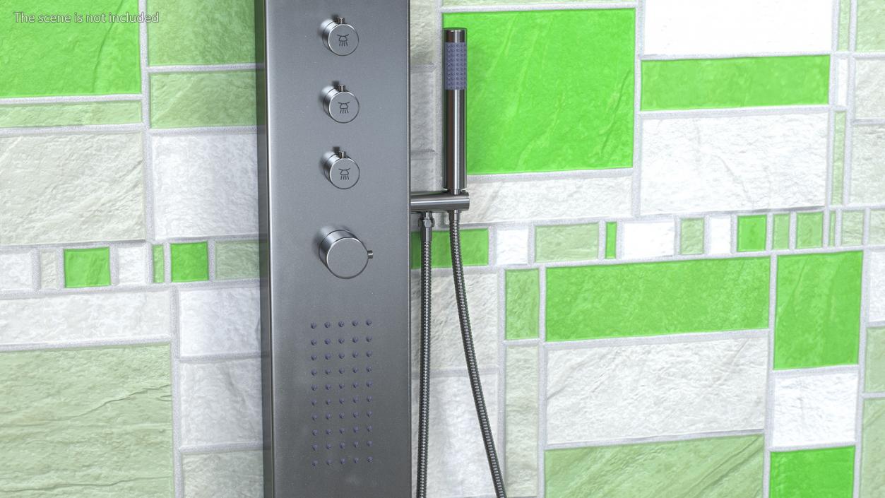 3D Thermostatic Shower Column With Jets