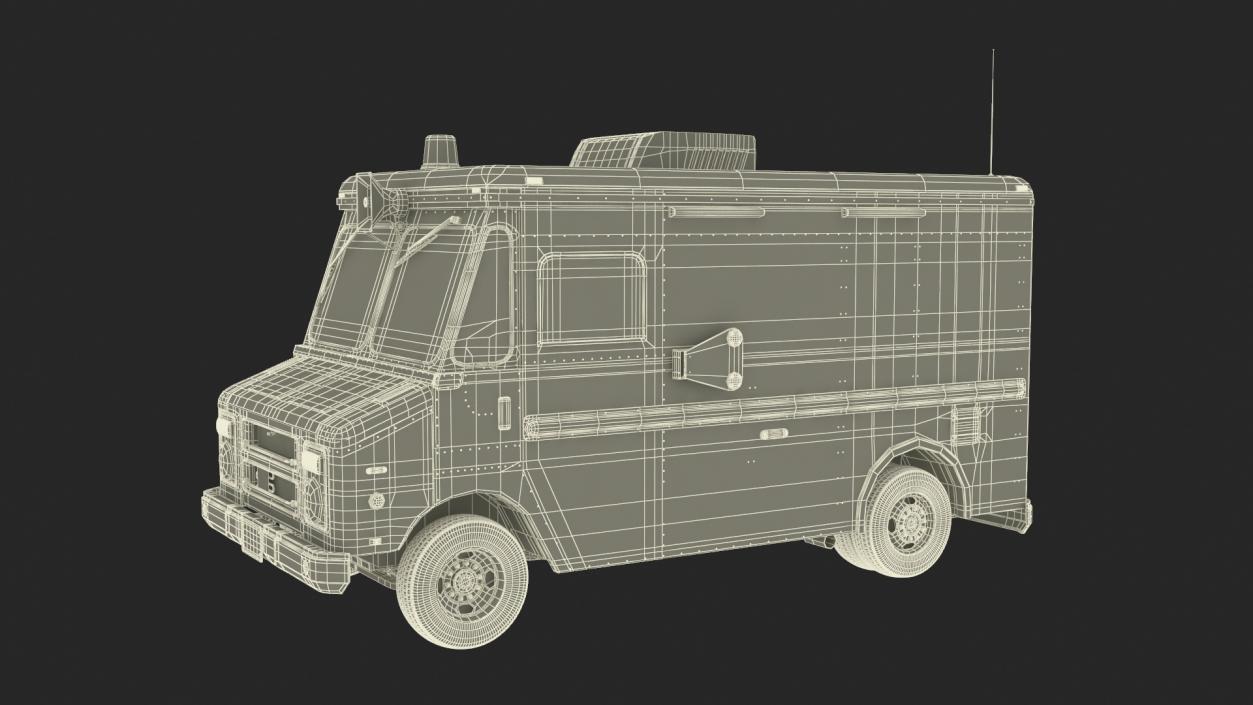 3D Vintage Ice Cream Truck model