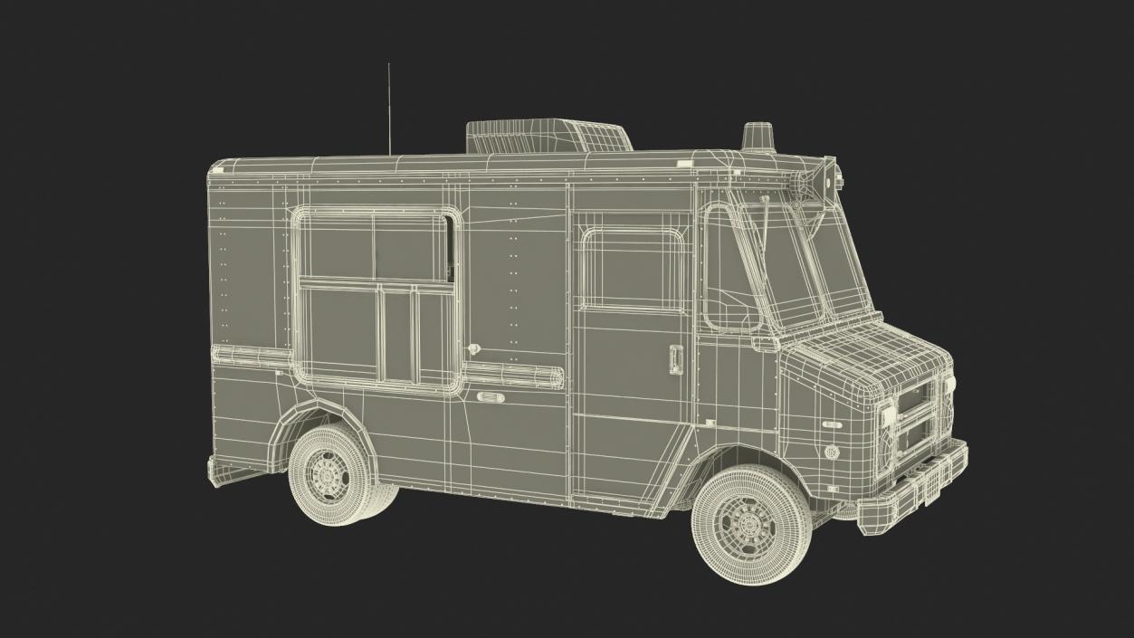 3D Vintage Ice Cream Truck model