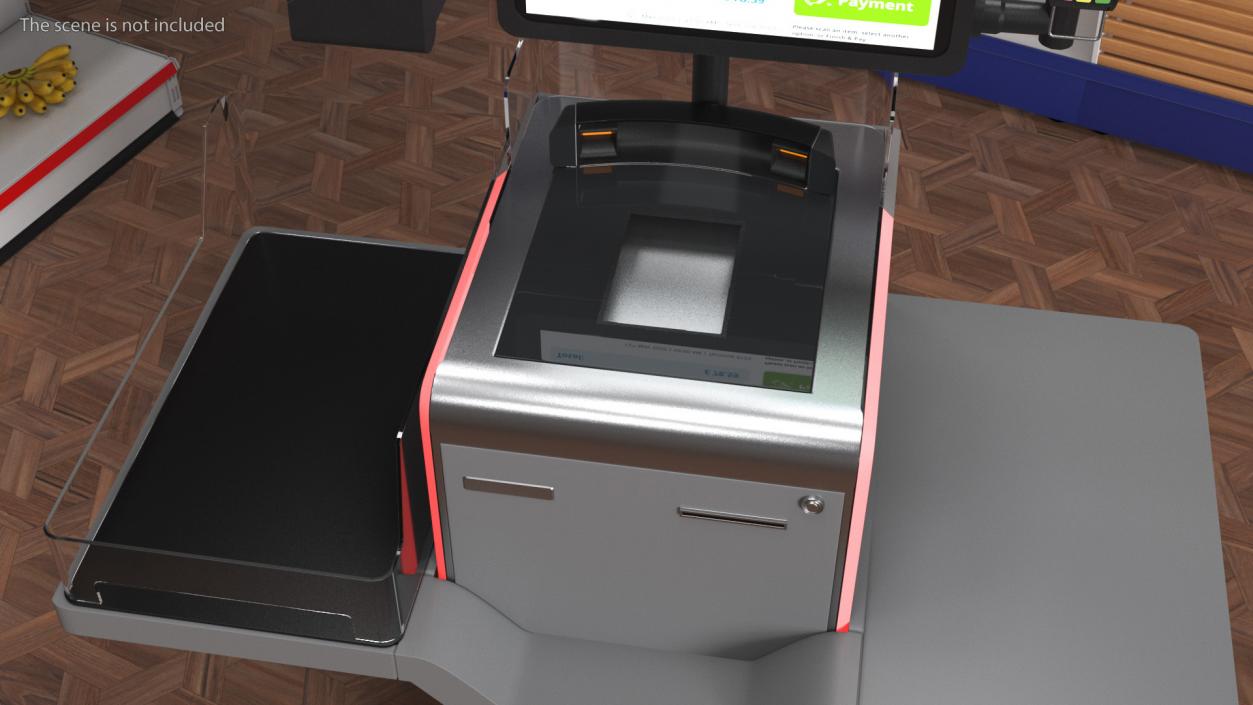 Retail Self Checkout System Grey 3D