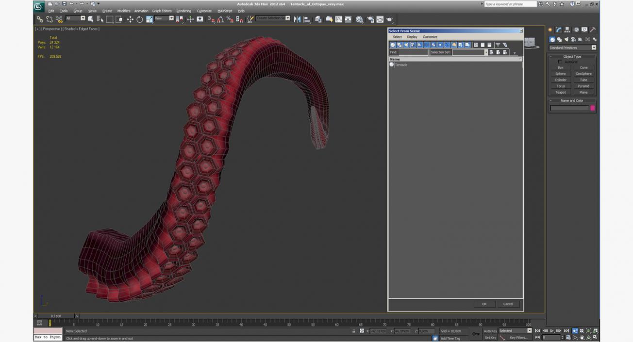 Tentacle of Octopus 3D model