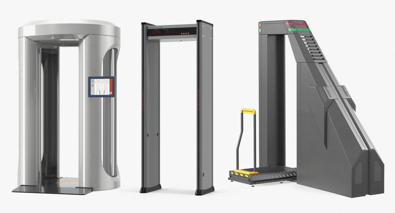 3D Full Body Airport Security Scanners Collection