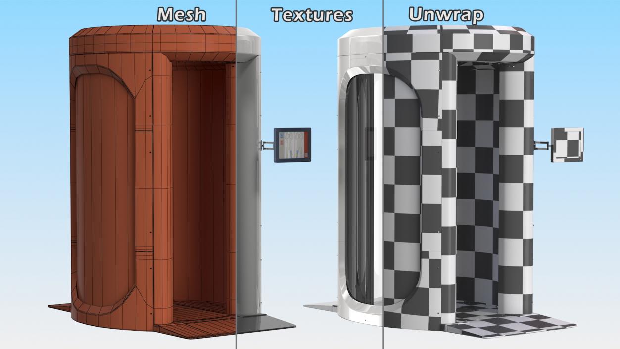 3D Full Body Airport Security Scanners Collection